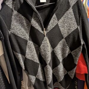 Leslie Fay Black Sportswear Top